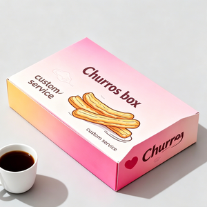 Boîte à pâtisserie en papier kraft biodégradable et recyclable de qualité alimentaire pour gâteaux, beignets, biscuits, desserts, emballages à emporter, churros - Product Image 4