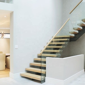 Marches d'escalier en verre feuilleté, garde-corps en verre trempé, escalier à vendre - Product Image 4