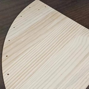 Panel de madera de pino en forma de abanico, forma irregular para decoración del hogar, uso en sala de estar, tablas de madera maciza BH 288 - Product Image 4