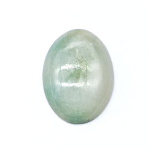 Pierre précieuse naturelle Base plate ovale taillée à la main Pakis Jade 16x12-18x13mm Cabocon vert pierre lâche pour la fabrication de bijoux - Product Image 3
