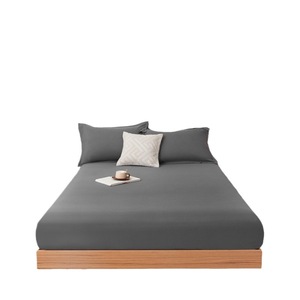 Draps en coton confortables et doux pour la peau, literie anti-poussière et protectrice, couvre-lits simples et doubles en gros, unis - Product Image 5