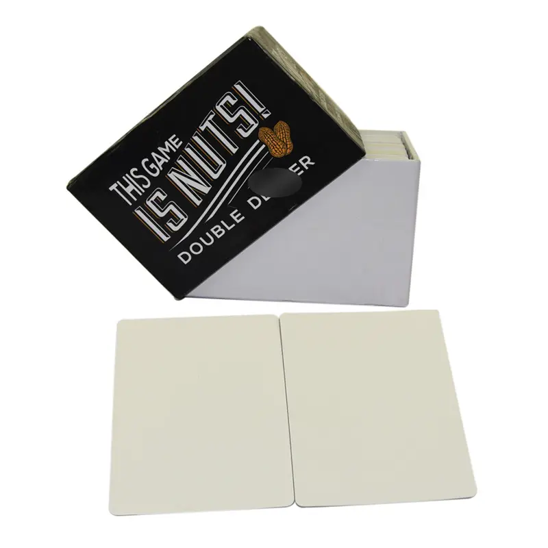 مخصص لعبة فارغة بوكر التارو اللعب بطاقات للطباعة فارغة بطاقات فلاش مزدوجة مجموعة صناديق ورقة