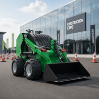 Senpower Mini Skid Steer Loader Log Loader Backhoe Front Loader Dumper EPA Kapasitas Bucket 0.12m Wheel Loader Bertenaga Diesel