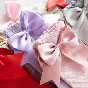 Chaussettes Tube Tricotées Adorables pour Bébé en Gros, 12 Couleurs, Grande Nœud, Petites Chaussettes Filles Princesse - Product Image 4