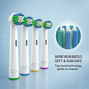 Cabezales de repuesto para <span class=keywords><strong>cepillo</strong></span> de dientes eléctrico oscilante giratorio <span class=keywords><strong>Oral</strong></span> <span class=keywords><strong>Vitality</strong></span>, juego de 4 piezas - Product Image 3