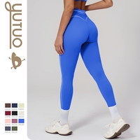 Legging de sport OEM personnalisé à taille haute élastique, effet ventre plat, en Spandex/Nylon rayé