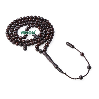 Perles de prière musulmanes Misbaha islamiques, 5 mm, 99 perles, graines de Kuka brun foncé, perles de Dhikr, cadeau du Ramadan et de l'Aïd, fourni directement par l'usine Winon