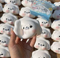 Dumpling en forme de phoque, à rebond lent, ultra-humide, doux et tendre au toucher, anti-stress