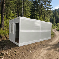Maison conteneur préfabriquée en acier léger DDP à bas prix, conteneur plat de 20 pieds, maison de camping en conteneur, maison conteneur détachable