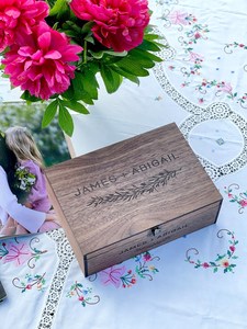 Kotak Kenangan Kayu Personalisasi Khusus - Hadiah untuk Dia, Istri, Pacar, Kekasih Kotak Penyimpanan Kayu - Product Image 4
