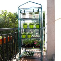 Mini serre à 5 niveaux en PVC, chariots à fleurs, serre intérieure complète avec cadre en aluminium, serre de jardin pour plantes