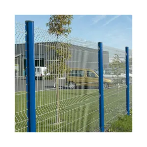 Clôture en treillis métallique vert foncé ou couleur personnalisée, taille de trou de 50mm x 100mm, clôture en treillis métallique soudé 3D