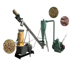 Machine de fabrication de granulés de sciure de bois à matrice plate de haute qualité Ligne de production de granulés de bois à biomasse à bon prix