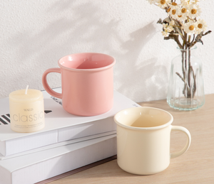 Taza de Café de Gres con Borde Enrollado en Tonos Pastel, Logotipo Personalizado, Regalo Promocional, Venta al por Mayor para Supermercados, Novedad 2026 - Product Image 2