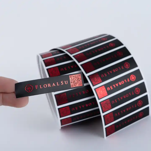 Stampa di adesivi in oro rosa, rotolo impermeabile rotolo di lamina d'oro lucido Logo personalizzato etichetta di imballaggio (vecchio) - Product Image 3