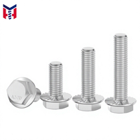 Fabricant chinois de boulons à tête hexagonale en acier inoxydable 304, boulons à tête hexagonale dentelée DIN6921, vis polies