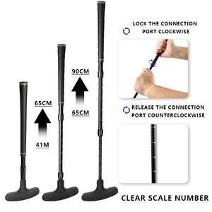 Putter <span class=keywords><strong>de</strong></span> <span class=keywords><strong>Golf</strong></span> <span class=keywords><strong>de</strong></span> aleación <span class=keywords><strong>de</strong></span> aluminio <span class=keywords><strong>de</strong></span> doble cara ajustable <span class=keywords><strong>de</strong></span> 3 secciones palo <span class=keywords><strong>de</strong></span> <span class=keywords><strong>Golf</strong></span> retráctil para diestros o <span class=keywords><strong>zurdos</strong></span> para niños pequeños adultos - Product Image 2