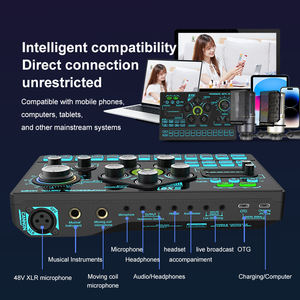 Equipamento de Podcast Estúdio de Gravação Sem Fio USB Placas de Som Mixers 18 Efeitos Sonoros 7 Métodos de Conexão 6 Modos de Efeito - Product Image 6