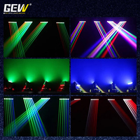 GEVV - Luz Móvil LED de Doble Cara con Cuchilla Giratoria, 6 x 40 W, RGBW 4 en 1, DMX512, Efecto Beam Wash Strobe, para Escenarios, Bares, Discotecas y Clubes