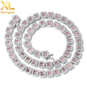 Fashion Diamond Necklace Alloy Material Geometric Shape Cuban <b>Chain</b> Fine Jewelry Necklaces - Product Image 4