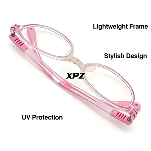 XPZ High Quality Lightweight Metal Classic Optical Frames Mirror Lenses <strong>TAC</strong> Lenses for Children Unisex Fashion Eyeglasses Anti - Product Image 4