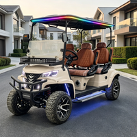 Voiture de golf électrique professionnelle 4 places au lithium 48V Rainbow en promotion – Chariot de golf tout-terrain 30-50 km/h 70-90 km d'autonomie