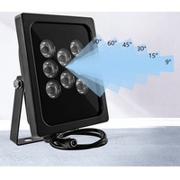 Iluminador IR de 30-100m, Iluminador Infrarrojo LED Láser de 850nm, Resistente al Agua IP66, 12V, Visión Nocturna, Cámara CCTV