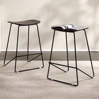 Tabouret de bar commercial moderne et robuste en fer forgé pour la maison, le salon, les salons de thé et l'utilisation à la caisse.