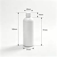 Pulvérisateur rond en plastique HDPE pour soins de la peau, tonique, crème pour le visage et lotion, flacon pulvérisateur cosmétique blanc 30ml-250ml