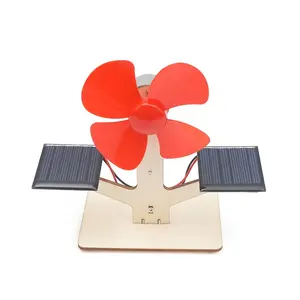Kinderen Wetenschap En Educatief Speelgoed Diy Hout Monteren Solar Oplaadbare Powered Fan