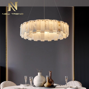 Lampadario Moderno in Alabastro LED dal Design Unico per Decorazione Interna di Case e Ville - Product Image 4