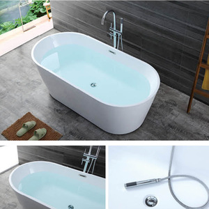 <span class=keywords><strong>Vasca</strong></span> <span class=keywords><strong>da</strong></span> <span class=keywords><strong>bagno</strong></span> ovale indipendente bianca, in acrilico e fibra di vetro, stile moderno e semplice, vendita diretta dai produttori di Foshan - Product Image 4