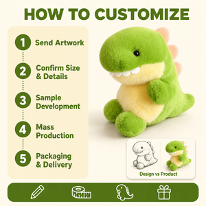 Peluche dinosaure avec dos à picots et grand sourire, dinosaure en peluche vert doux pour enfants, cadeau - Product Image 3