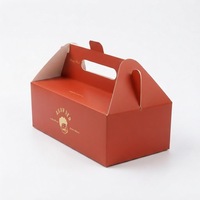 Boîte à gâteau d'anniversaire portable, carrée, épaissie, avec logo personnalisé, en papier, pour emballage de gâteau, boîte cadeau simple couche pour pâtisserie et desserts