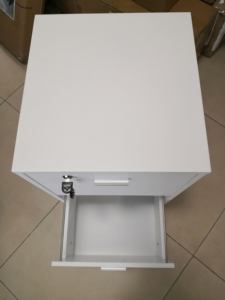 Шкаф для файлов с 2 ящиками, деревянный вертикальный шкаф с замком, подвижная офисная тумба для документов - Product Image 5