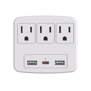 Multipresa da Parete 6 in 1 con 3 Prese AC e Porte USB A e USB C per Ricarica Rapida, Dimensioni Compatte per Camera da Letto, Cucina, Viaggi - Product Image 2