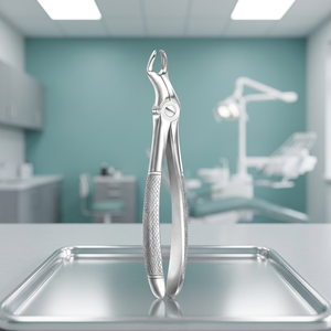 Bk Industries Forceps d'extraction dentaire pour molaires supérieures droites Fig. 67 R6, poignée moletée, argenté, manuel, Classe I, certifié CE - Product Image 2