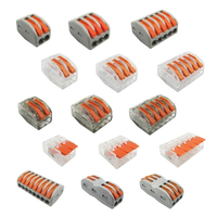 Conector de empalme rápido, conector de terminal eléctrico de cableado rápido, naranja y gris