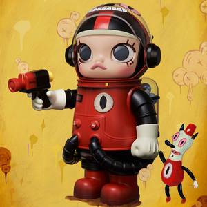 POPMART MEGA SPACE MOLLY 400% Gary Baseman, Figura de Acción de PVC Auténtica de Anime, Escala 1/12, Decoración del Hogar, Cajas Misteriosas - Product Image 2