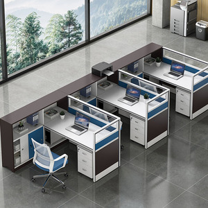 Рабочая станция, мебель, офисная Рабочая станция, рабочее место на 6 персон, L-образная офисная Рабочая станция - Product Image 6