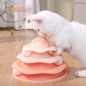 Ensemble de jouets pour chat Miaoxinbao, roue tournante automatique, anti-ennui, disque interactif pour animaux de compagnie, pour chats - Product Image 1