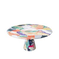 Table basse ronde moderne, design artistique créatif, peinte, pour villa, luxe, haut de gamme, salon, maison