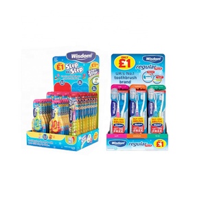 Exhibidor de Cartón Personalizado para Pasta de Dientes, Exhibidor de Cartón para Mostrador, Exhibidor de Cartón CDU, Caja de Exhibición PDQ para Cepillos de Dientes - Product Image 1