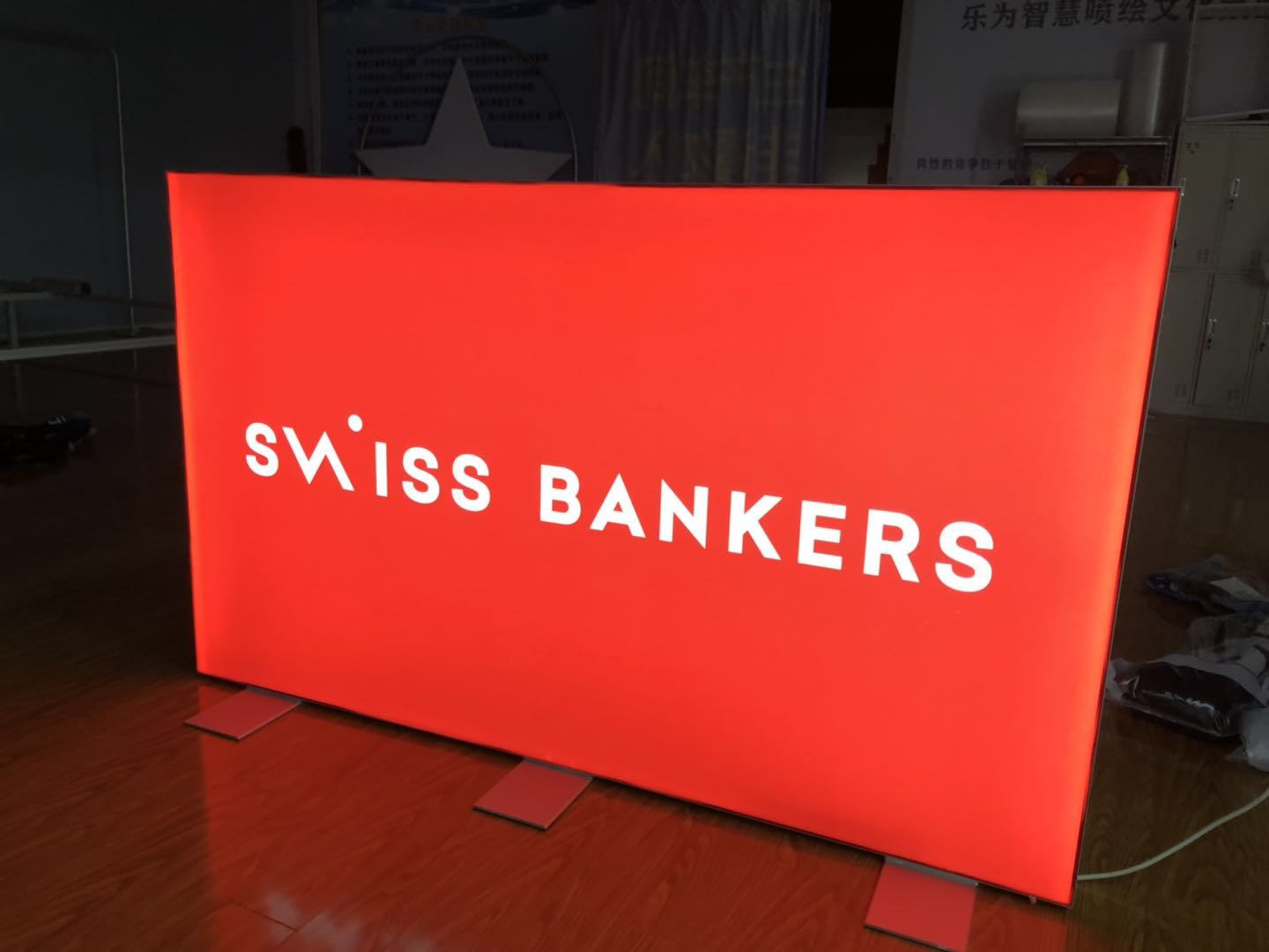 Floor Standing Customized SEG Fabric Aluminum Frame LED Light Box For Event Display