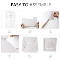YACHEN vente en gros boîte à ballons transparente personnalisée 4 pièces/ensemble pour bébé douche 1er anniversaire mariage fête décoration fournitures