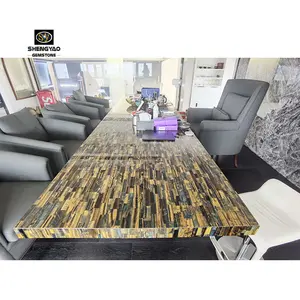 Marble Dinning Table/ Natural Semi-precious Granite Blue Tiger Eye For Wall Panel /Marble Slab