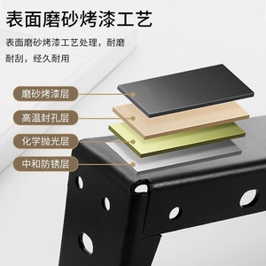 Heavy Duty Wall Mount <b>Bracket</b> Single Side Painted <b>Black</b> Hardware Accessory For Shelf Cabinet Support Frame - Product Image 2