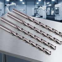 Forets longs de haute qualité, directement de l'usine, pour machine CNC, 6mm-10mm, en alliage d'aluminium à refroidissement interne, pour perçage profond.