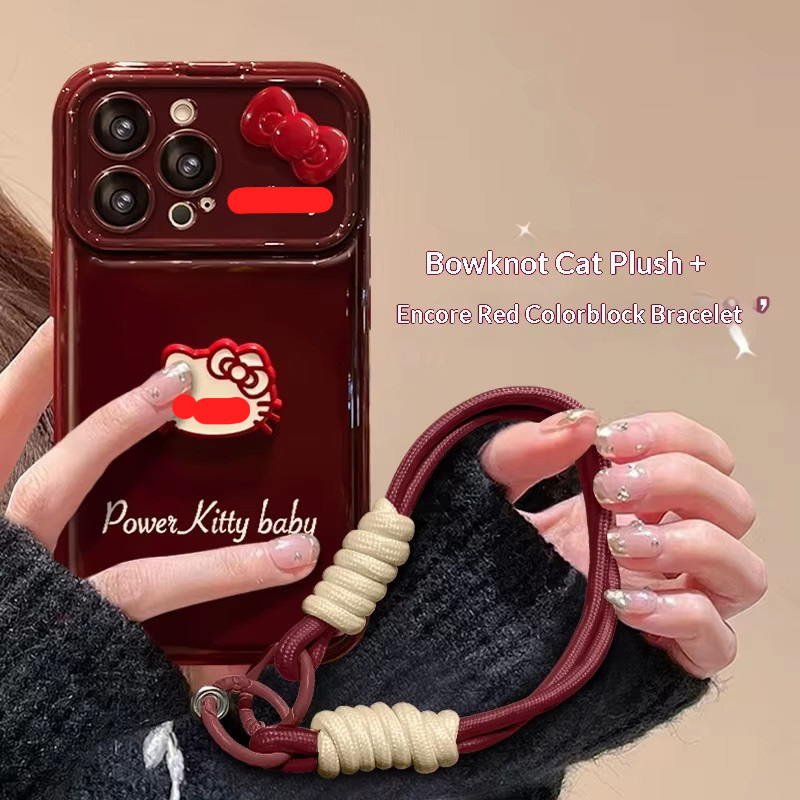 Flip window-burgundy-hello kitty doll