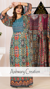 Vestido Kaftán Islámico 100% Algodón Puro para Mujer, Ropa Musulmana Tradicional, Vestido Largo Estampado, Cómodo y Holgado, al por Mayor - Product Image 2